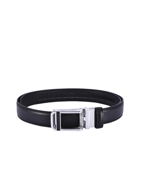 

BuckleUp Men Black Solid Belt
