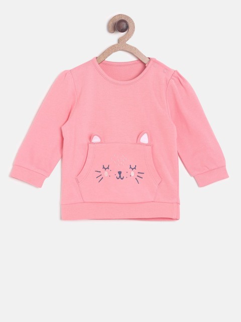

MINI KLUB Girls Pink Solid Sweatshirt