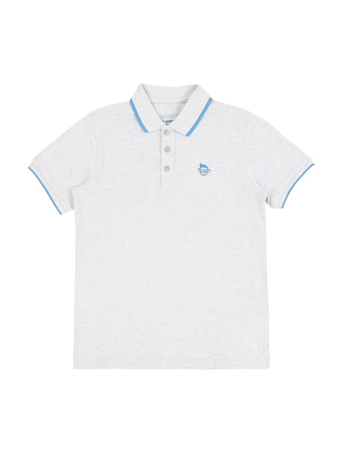 

Pantaloons Junior Boys Grey Solid Polo Collar T-shirt