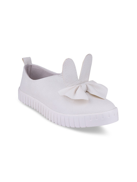 

Shoetopia Women White Slip-On Sneakers