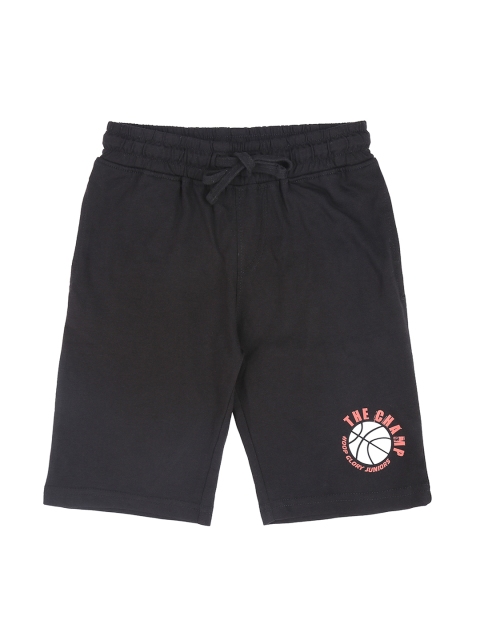 

Pantaloons Junior Boys Black Solid Regular Fit Sports Shorts