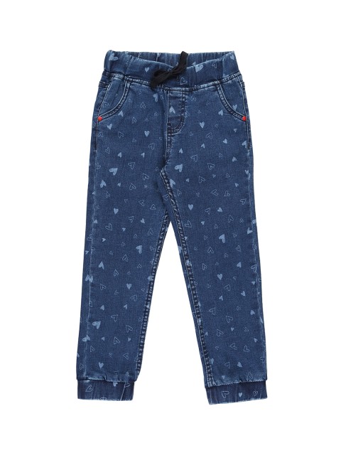 

Pantaloons Junior Girls Blue Regular Fit Mid-Rise Clean Look Printed Jeans