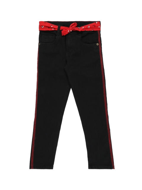 

Pantaloons Junior Girls Black Regular Fit High-Rise Clean Look Jeans