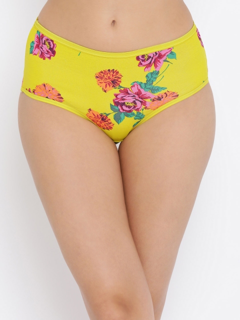 

Clovia Women Yellow Printed Hipster Briefs PN3165P02XL