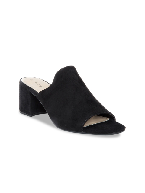 

Bugatti Women Black Solid Leather Heels
