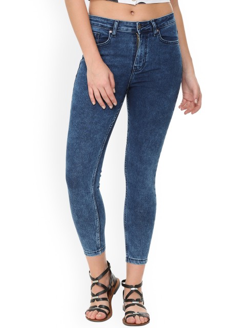 

People Women Blue Slim Fit Mid-Rise Clean Look Stretchable Jeans