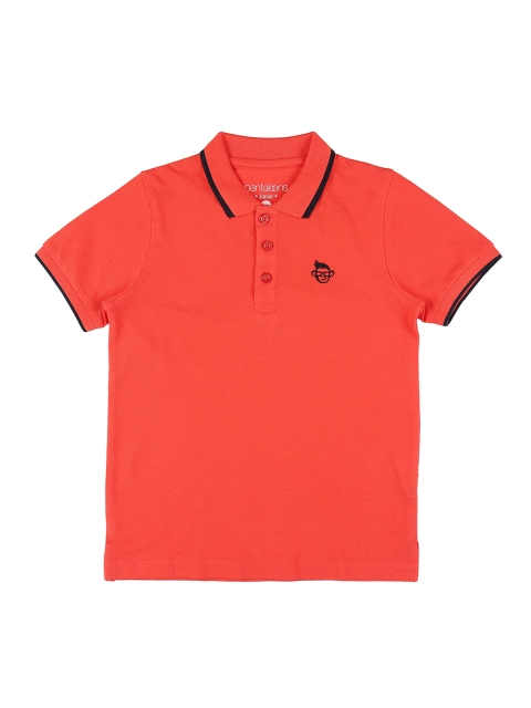 

Pantaloons Junior Boys Orange Solid Polo Collar T-shirt