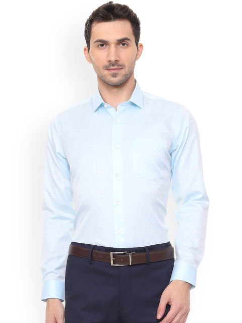 

Van Heusen Men Blue Slim Fit Self Design Formal Shirt