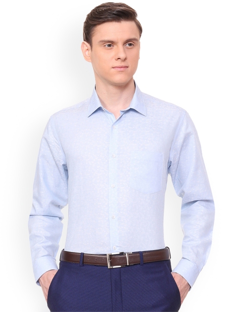 

Van Heusen Men Blue Regular Fit Self Design Formal Shirt