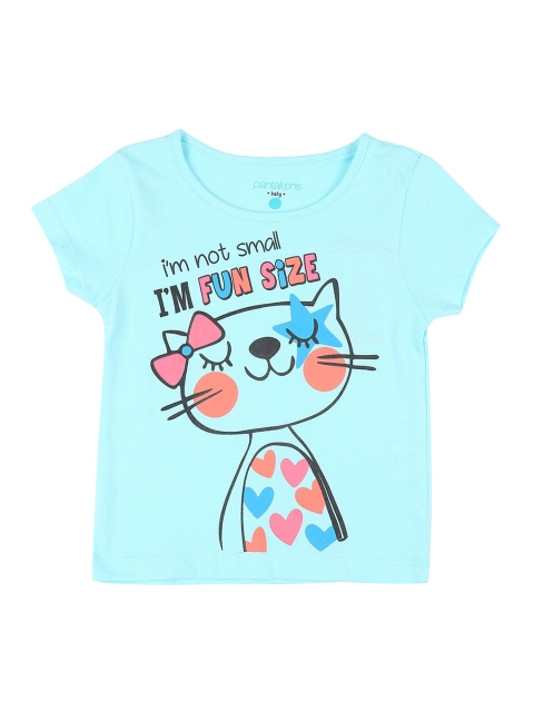 

Pantaloons Baby Girls Blue Printed Round Neck T-shirt
