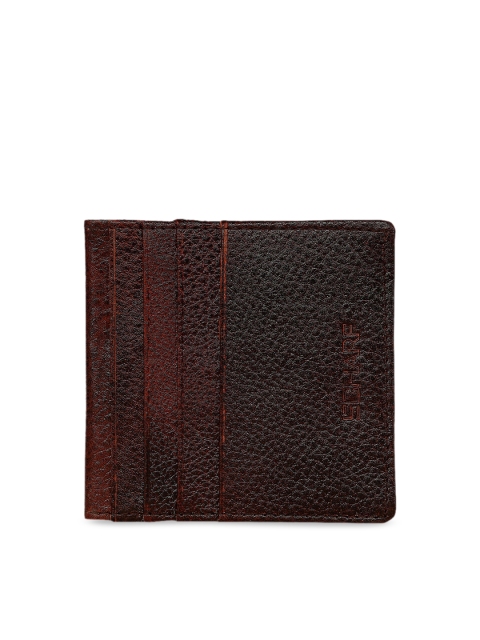 

SCHARF Men Brown Textured Two Fold Leather Wallet