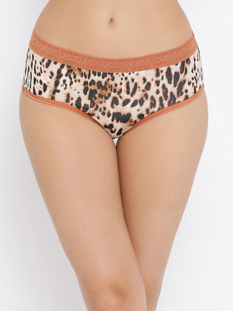 

Clovia Women Brown Printed Hipster Brief PN3171P06XL