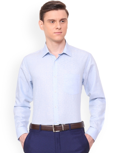 

Van Heusen Men Blue Regular Fit Self Design Formal Shirt