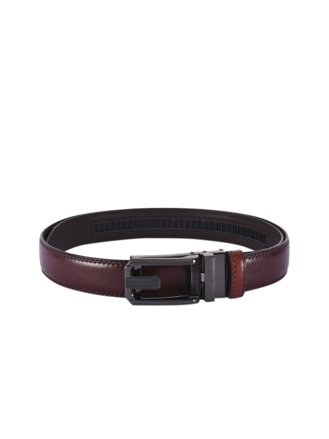 

BuckleUp Men Maroon Solid Belt
