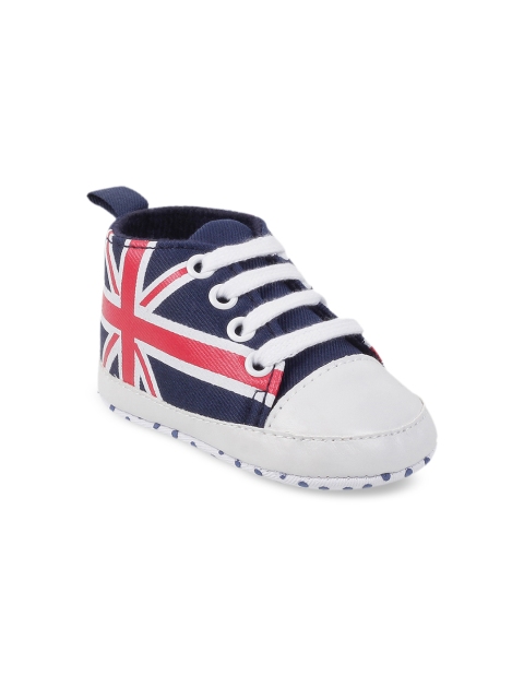 

Kittens Boys Navy-Blue Printed Booties