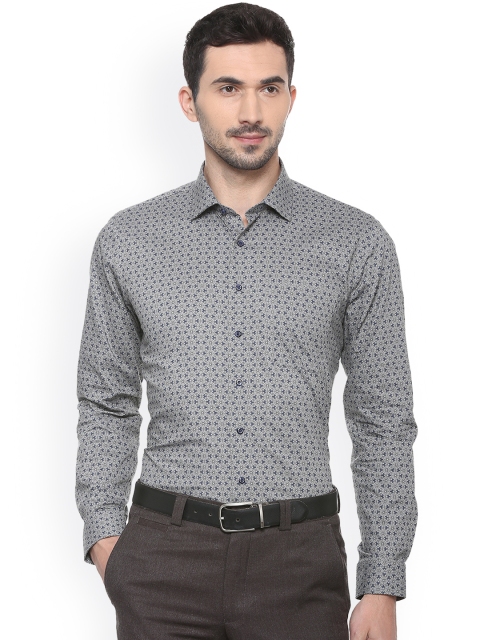 

Van Heusen Men Grey Slim Fit Printed Formal Shirt
