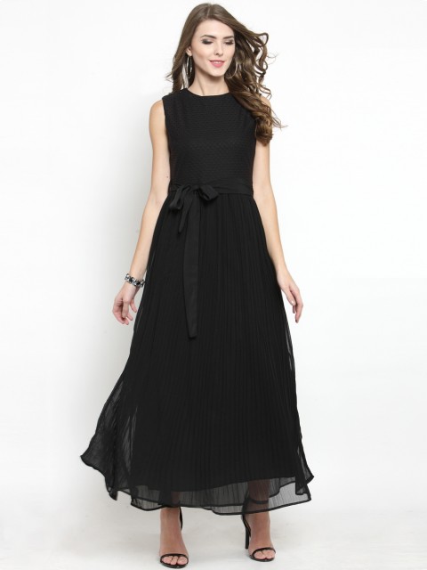 

Sera Women Black Solid Maxi Dress