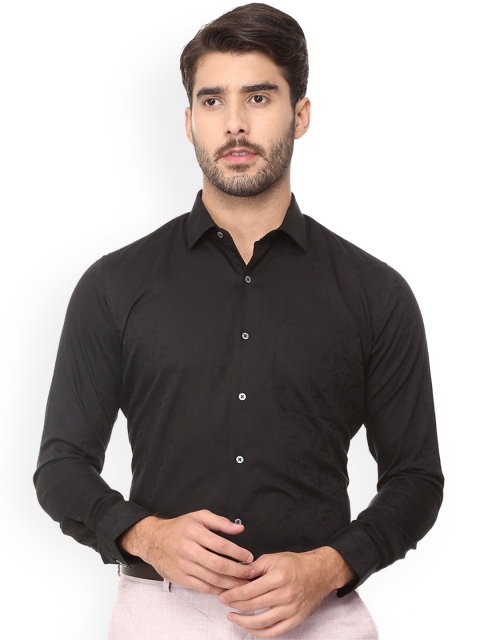 

Van Heusen Men Black Slim Fit Printed Party Shirt