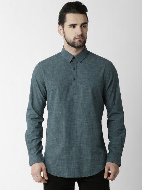 

Peter England Men Green Solid Pathani Kurta