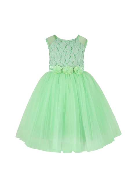 

Toy Balloon kids Girls Green Embellished Fit and Flare Dress