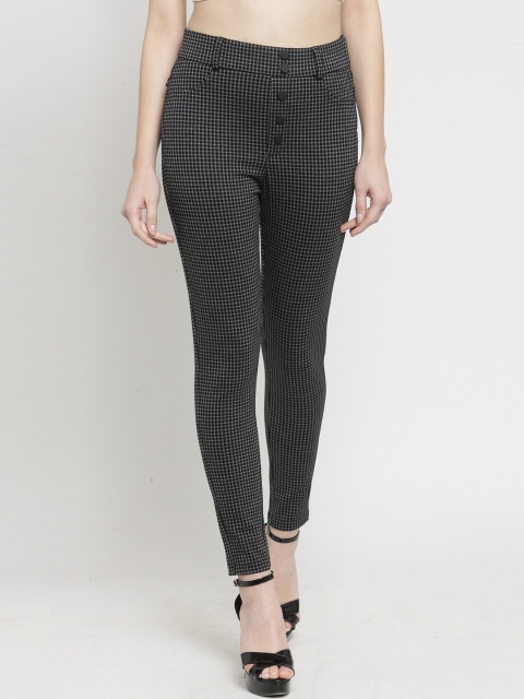 

Global Republic Women Black Checked Regular-Fit Jeggings