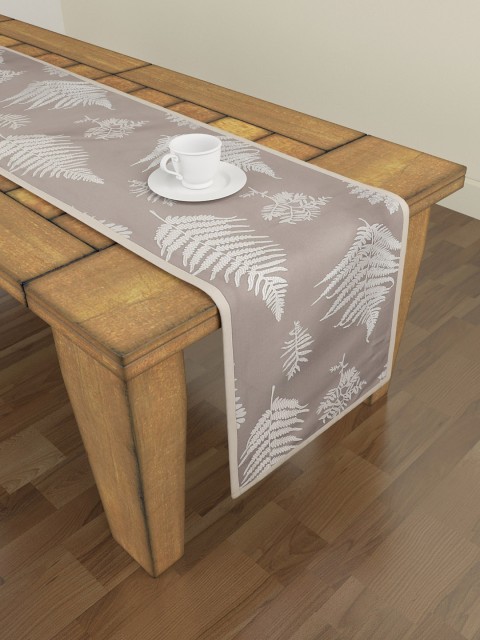 

S9homebySeasons Grey & Off-White Self Design 6 Seater Table Runner