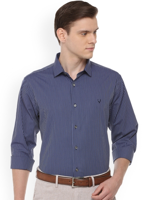 

Allen Solly Men Blue & White Regular Fit Striped Casual Shirt