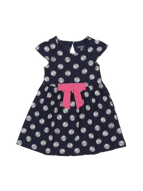 

Pantaloons Baby Girls Navy Blue Printed Fit and Flare Dress