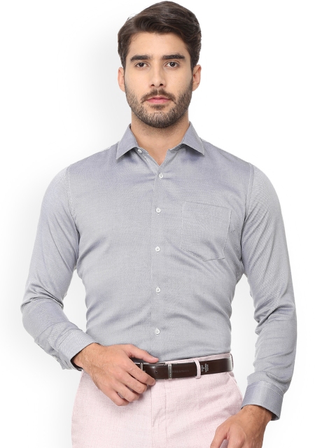 

Van Heusen Men Grey Slim Fit Solid Formal Shirt