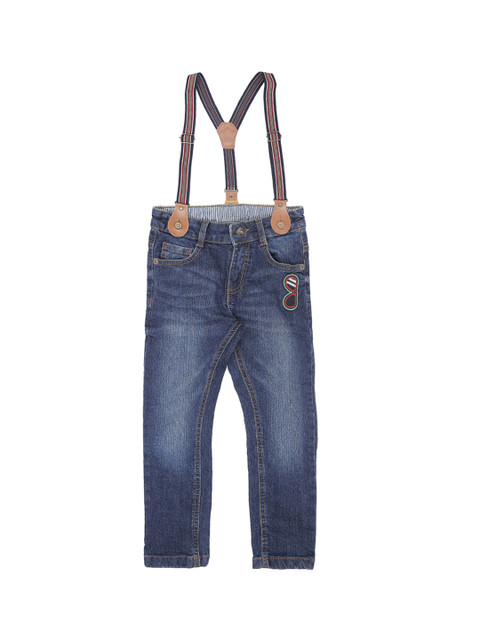 

Pantaloons Junior Boys Blue Regular Fit Mid-Rise Clean Look Stretchable Jeans
