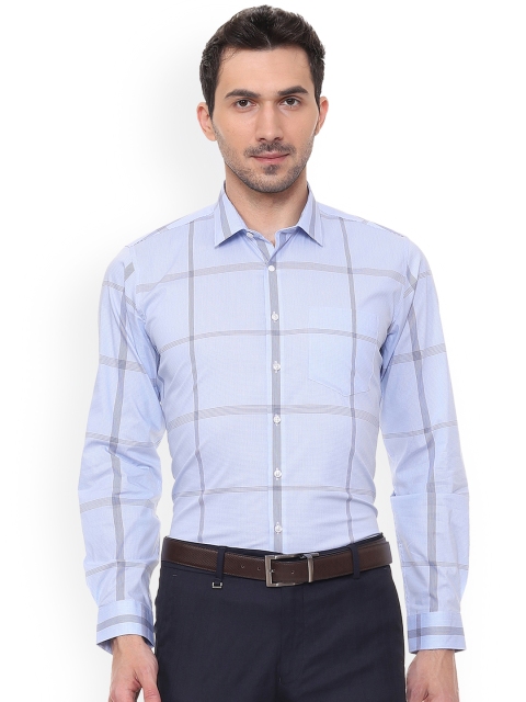 

Van Heusen Men Blue Slim Fit Checked Formal Shirt