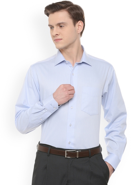 

Van Heusen Men Blue Regular Fit Self Design Formal Shirt