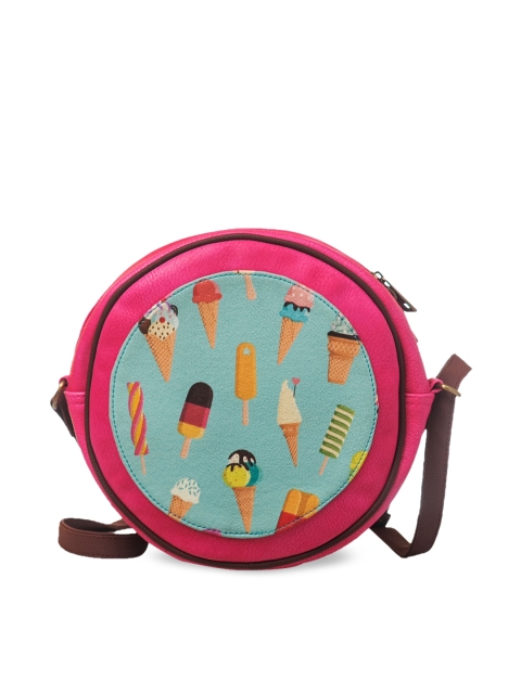 

BandBox Pink & Blue Printed Sling Bag