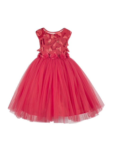 

Toy Balloon kids Girls Red Embellished Fit and Flare Dress