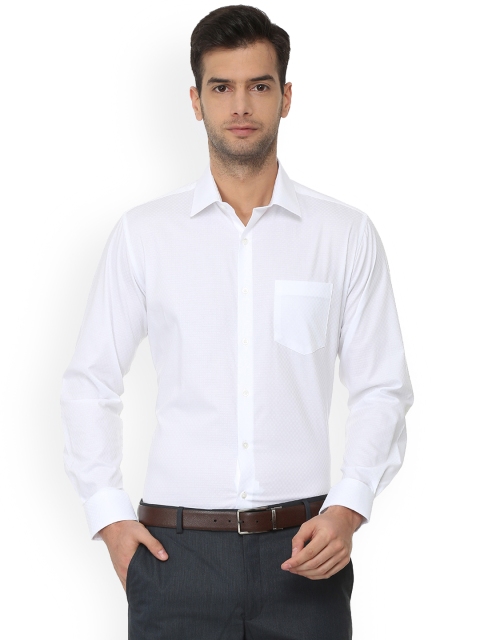 

Van Heusen Men White Regular Fit Self Design Formal Shirt