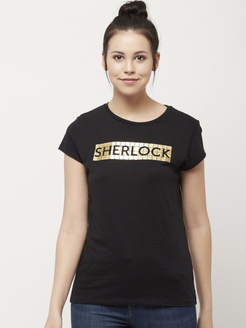 

Free Authority Women Black Sherlock Printed T-shirt