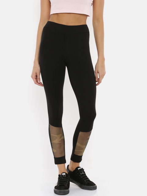 

De Moza Womens Black Solid Ankle-Length Legging