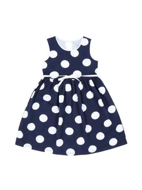

Pantaloons Junior Girls Navy Blue Printed Fit and Flare Dress