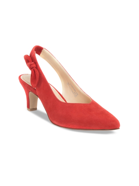 

Bugatti Women Red Solid Leather Sandals