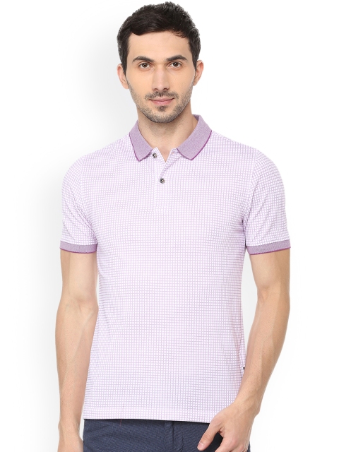 

Van Heusen Men Lavender Solid Polo Collar T-shirt