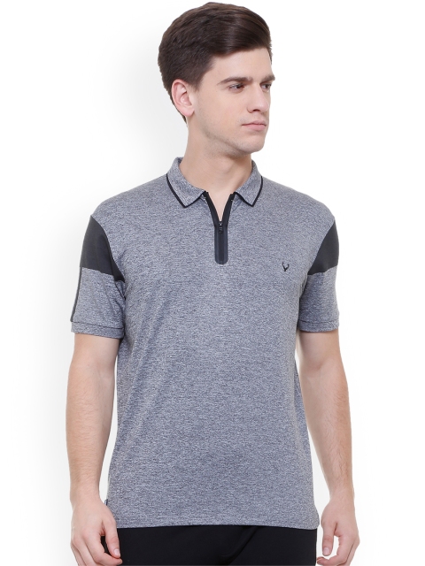

Solly Sport Men Grey Solid Polo Collar T-shirt