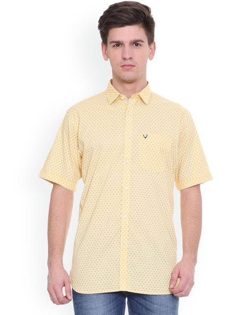 

Allen Solly Men Yellow Slim Fit Printed Casual Shirt