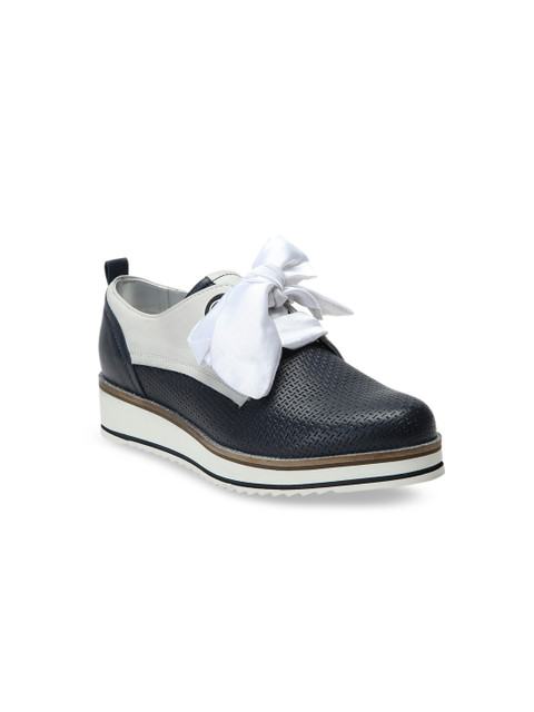 

Bugatti Women Blue Textured Leather Casual Derbys