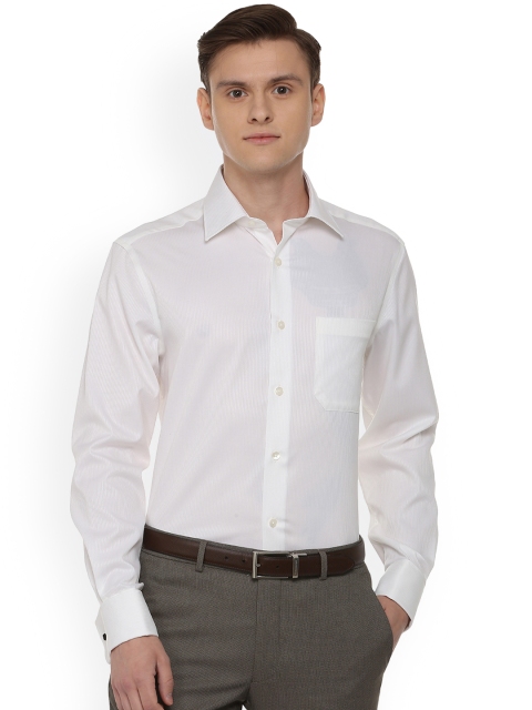 

Louis Philippe Men White Regular Fit Solid Formal Shirt