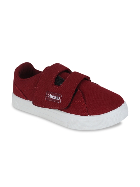 

Beanz Boys Red Solid Sneakers