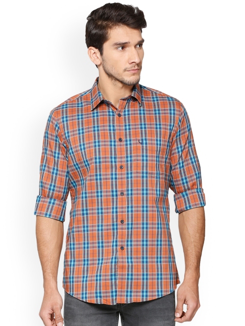 

Allen Solly Men Brown Regular Fit Checked Casual Shirt