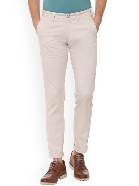 

Allen Solly Men Beige Slim Fit Solid Regular Trousers