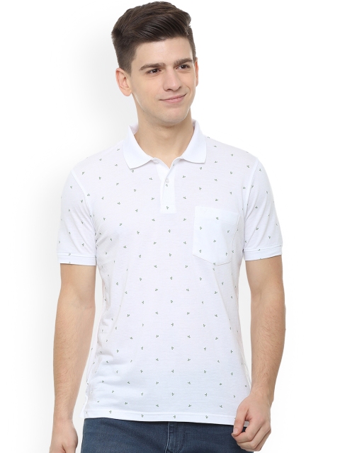 

Allen Solly Men White Printed Polo Collar T-shirt