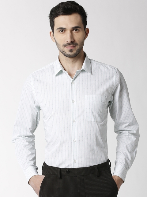 

Peter England Men White Slim Fit Printed Formal Shirt