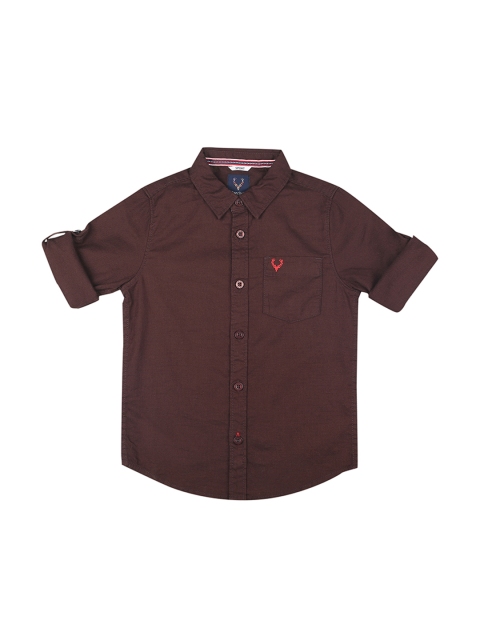 

Allen Solly Junior Boys Brown Regular Fit Solid Casual Shirt